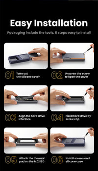 UGREEN 40Gbps NVMe SSD Case SSD Enclosure M.2 to USB4.0 Adapter for M.2 NVME PCIE Built-in Cooling Vest Aluminum Case