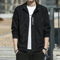 Men’s Autumn Stand Collar Jacket – Korean Style