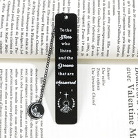 Stainless steel bookmarks designed for students, Kawaii book accessories for returning to school as learning stationery