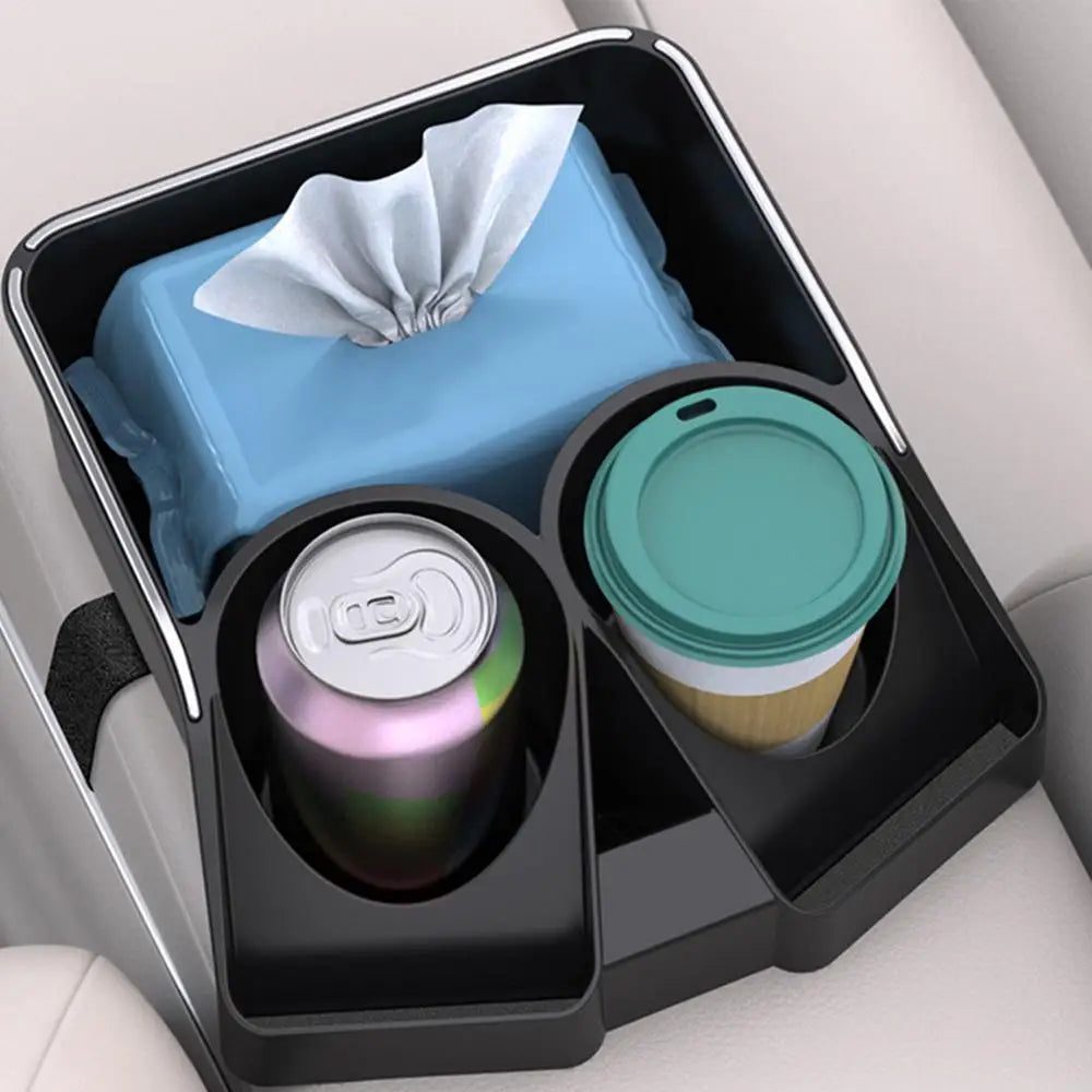 Car Seat Organizer with Cup Holders Storage Console