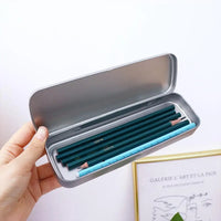 School Supplies For Kids Pen Box Silver Student Metal Pencil Storage Box Pencil Case Pencil Box Stationery Box