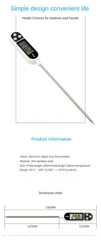 Digital Food Thermometer – LCD Meat & Cooking Tool