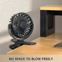 Rechargeable Fan 720° Rotating Hanging Clip Fan with Nightlight for Easy Portability Office Bedroom Dormitory Outdoor Small Fan