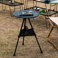 Portable Round Camping Table Adjustable & Lightweight