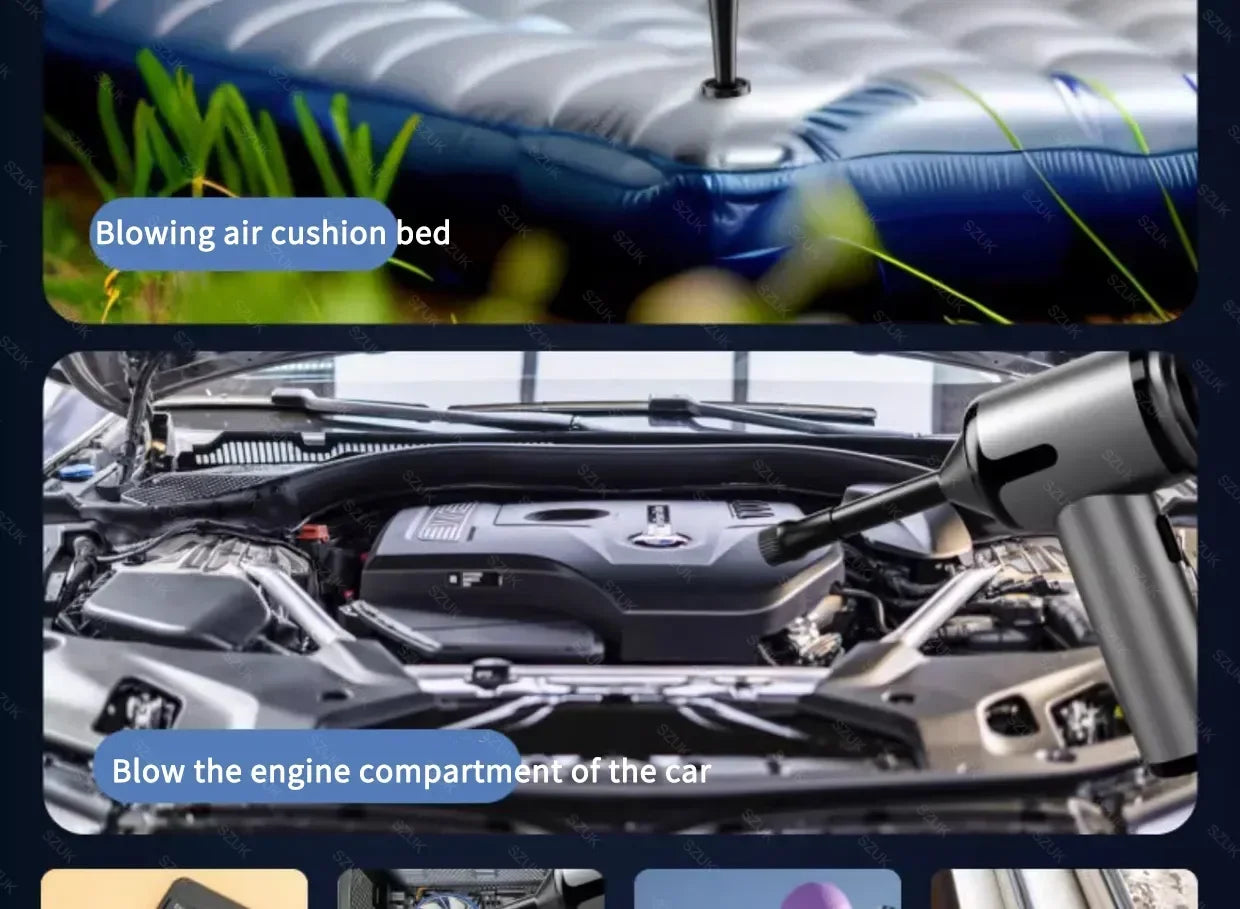 SZUK 148000Pa Car Vacuum CIeaner Powerful Wireless Handheld Cleaning Machine Mini Blower Portable Vacuum Cleaner for Car Home