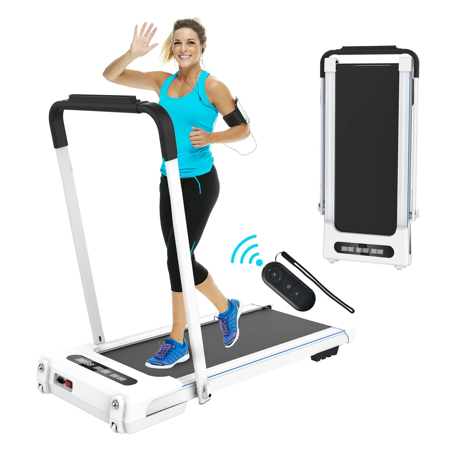 Foldable Electric Walking Machine – Home Treadmill 2.5HP