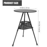 Portable Round Camping Table Adjustable & Lightweight