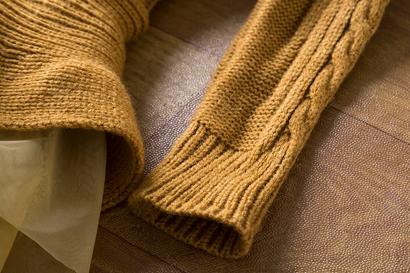 Girls Winter Knitted Christmas Long Sleeve Dress