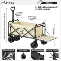 Foldable Camping Trolley – Large-Capacity Picnic Cart