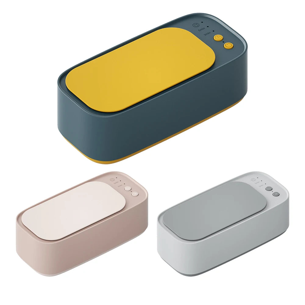 Ultrasonic High-frequency Vibration Cleaners 3 Gear 360 Degree Cleaning Machine Timing for Jewelry/Pacifier/Makeup Tool/Eyeglass