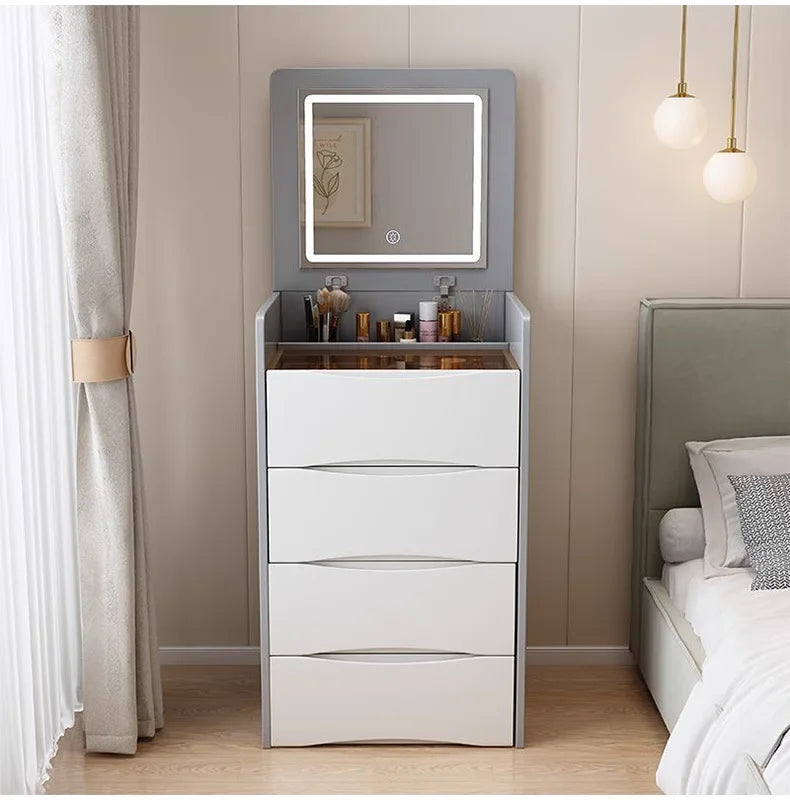 Modern Multi-Functional Dressing Table with Stool