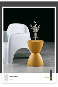 Nordic Round Ottoman Pouf – Living Room Coffee Side Table