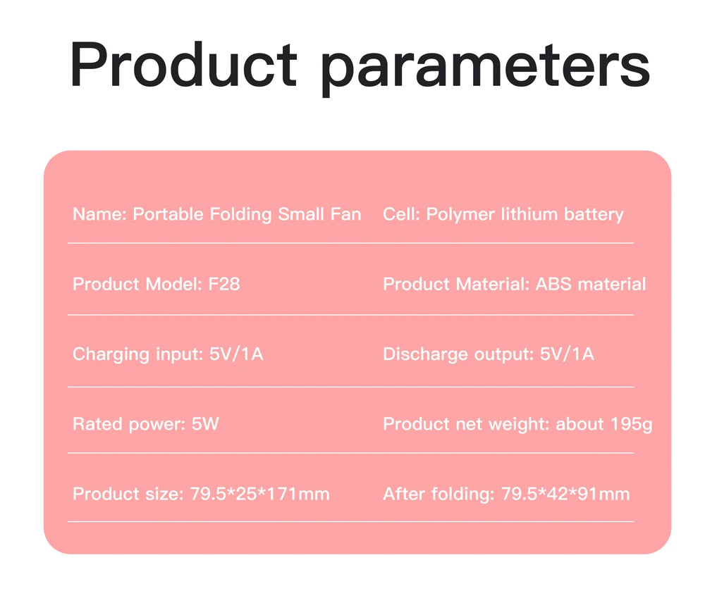 3-in-1 Mini Portable Neck & Handheld Fan with Power Bank