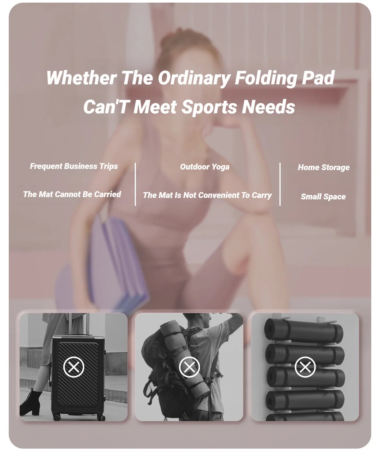 Eco-Friendly Foldable Yoga Mat for Travel & Fitness