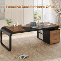70.9" Executive Office Desk with Storage