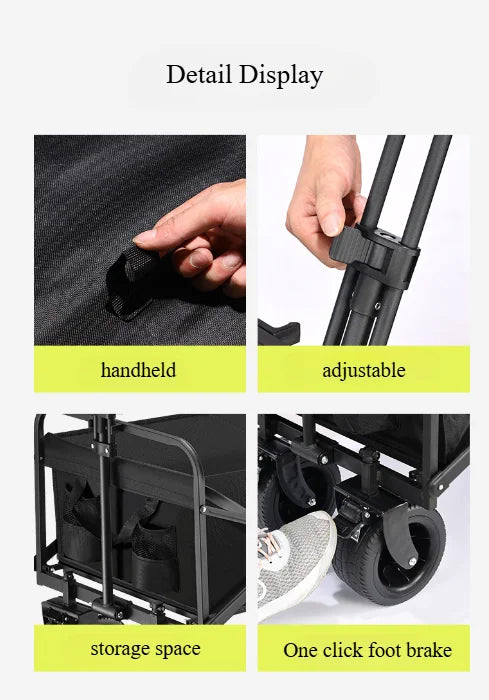 Outdoor Camping Cart – Large Capacity Foldable Trolley