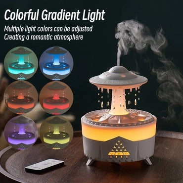 UFO Raindrop Remote Control Aroma Diffuser Electric Ultrasonic Air Humidifier Creative Water Drop Home Essential Oil Diffuser