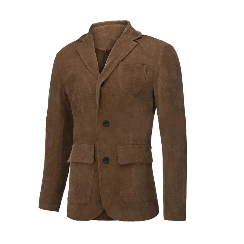 Men’s Corduroy Casual Suit Jacket – Autumn Fashion Coat