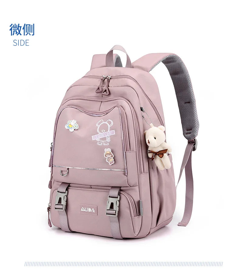 Children School Bags For Girls Large Schoolbag Kawaii Primary School Backpack Kids Book Bag Waterproof Laptop Travel Rucksack