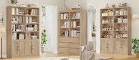 Getone Bookshelf Wardrobe with 12 Compartments & Doors