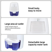 Portable Dehumidifier Air Purifier USB Mute Moisture Absorbers Air Dryer Room Office Kitchen Large Capacity Deodorizer Dryer
