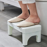White Thick Toilet Stool Foot Anti Slip Foldable Adult Potty Step Squatting Aid Bathroom Poop Seat For Adults Home