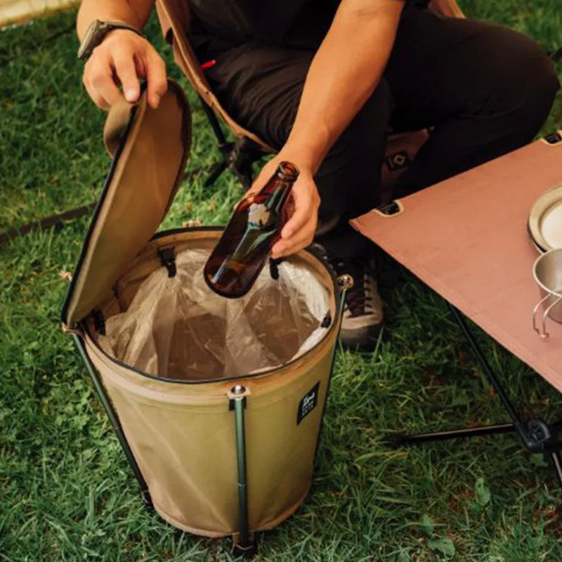 Outdoor Camping Trash Can, Foldable Storage, Round Bucket, Water Bucket, Self Driving Camping Cleaning, Portable Vehicle
