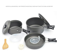 Camping Cookware Set Portable Pot & Pan for 1–7 Persons