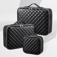 Diamond PU Makeup Case – Large Waterproof Travel Box