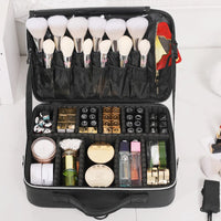 Diamond PU Makeup Case – Large Waterproof Travel Box