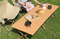 Camping Folding Table Portable Parasol Table