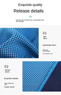 Sport Towel with Mini Silicon Gel Set Portable Breathable Sweat Absorption  Fitness Sport GYM Running Outdoor Quick Dry Cool