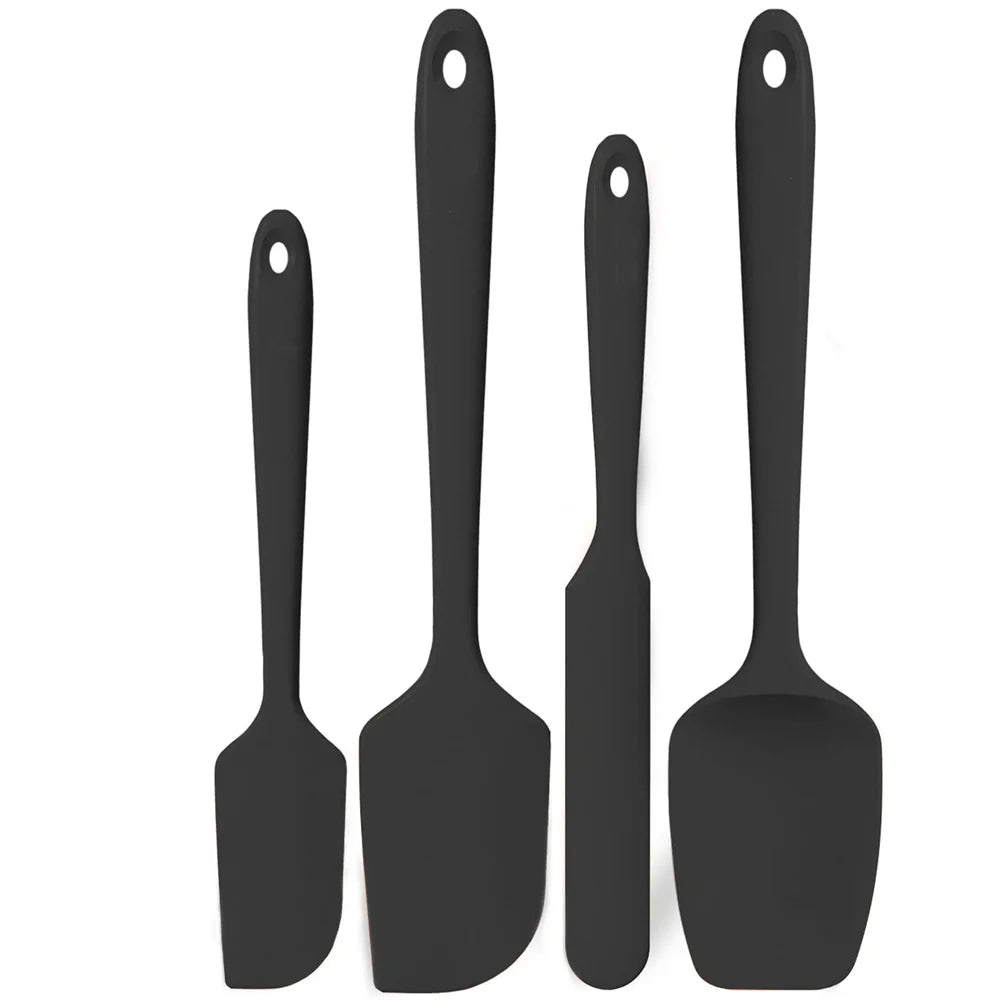 600°F Silicone Spatula Set Non-Slip Baking Tools (4pcs)