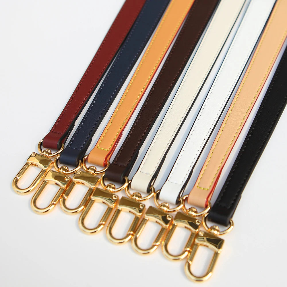 56cm Leather Bag Strap with Golden Buckle – Replacement Belt