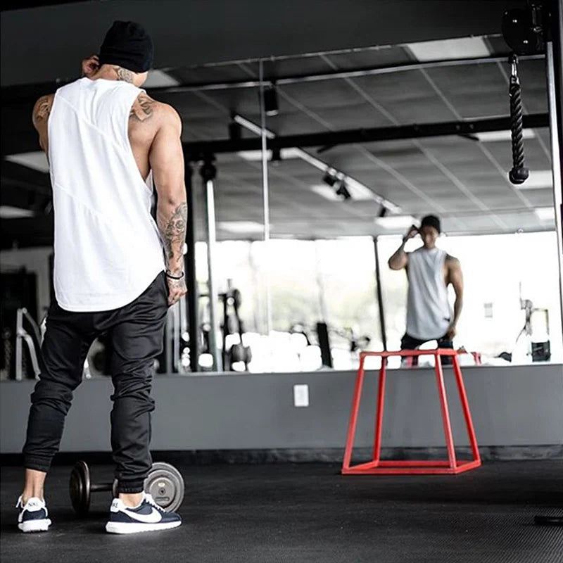 Men’s Gym Bodybuilding Tank Top Cotton Vest