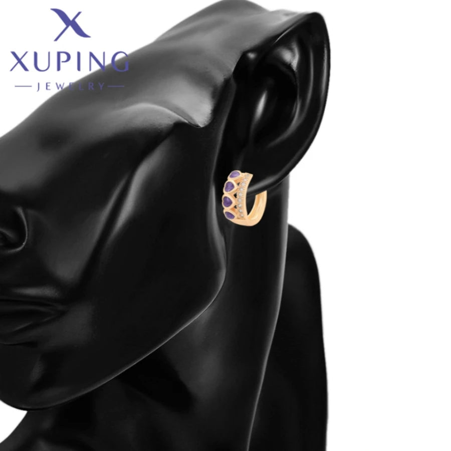 Xuping  Jewelry New Exquisite Style Pearl Round Shape Gold Color Rings Earrings Set for Women Set Party Wish Gifts 6533810