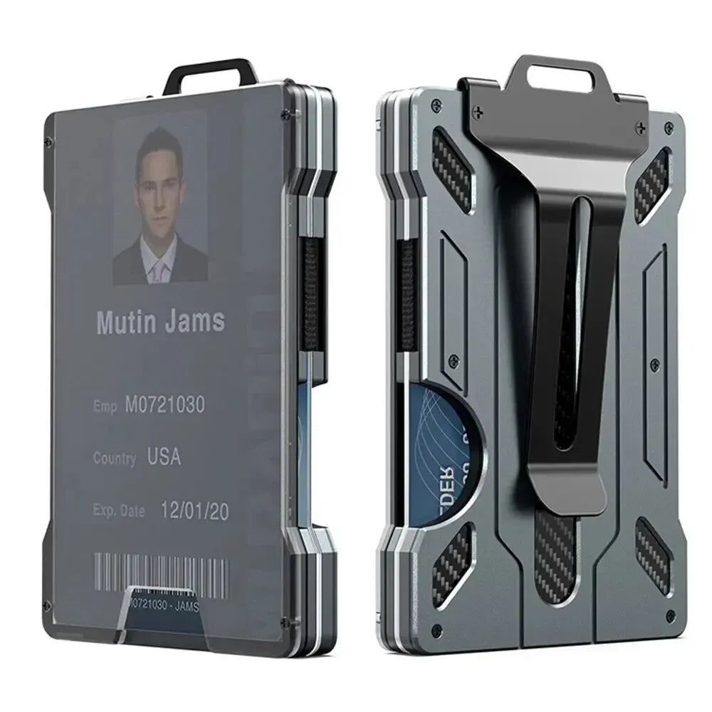 Anti-Theft Aluminum Alloy Work Card & ID Holder