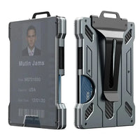 Anti-Theft Aluminum Alloy Work Card & ID Holder