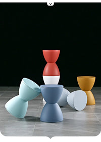 Nordic Round Ottoman Pouf – Living Room Coffee Side Table