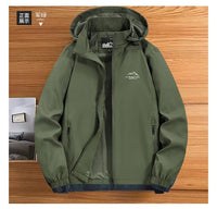 Men’s Hooded Windbreaker Jacket – Autumn Winter Casual Coat