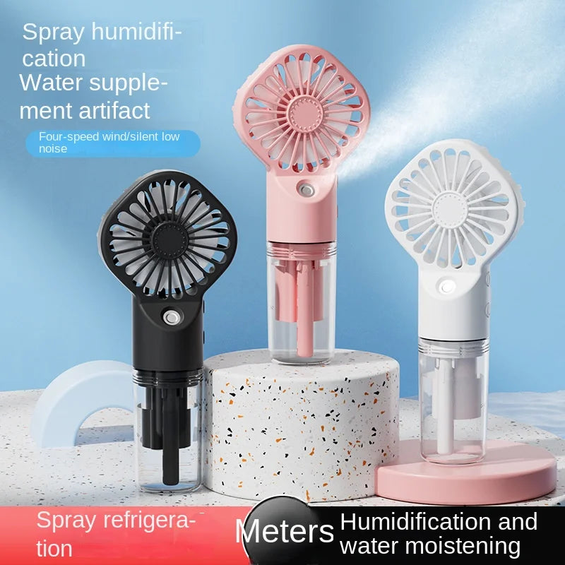 Mini USB Misting Fan – Portable Handheld Rechargeable Cooler