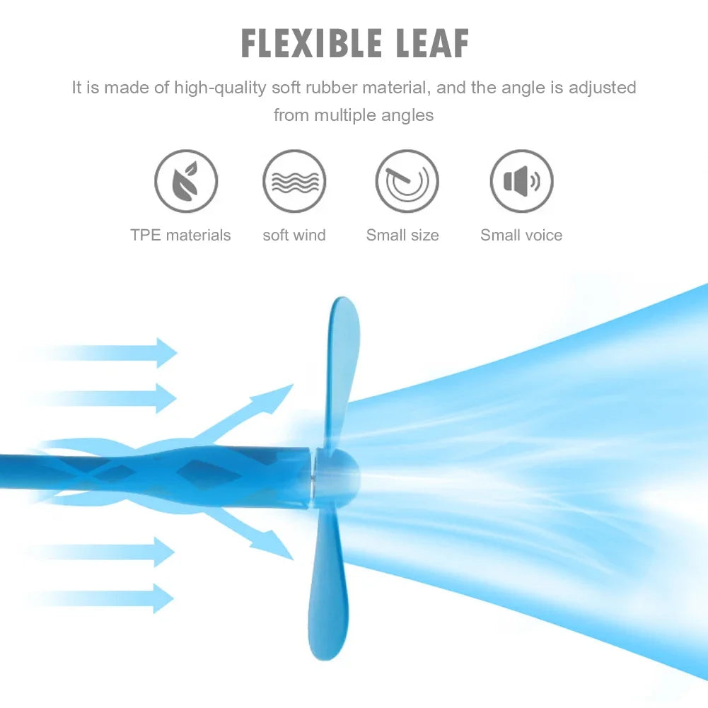 Mini USB Flexible Fan – Portable Cooling Fan for Laptop & Power Bank