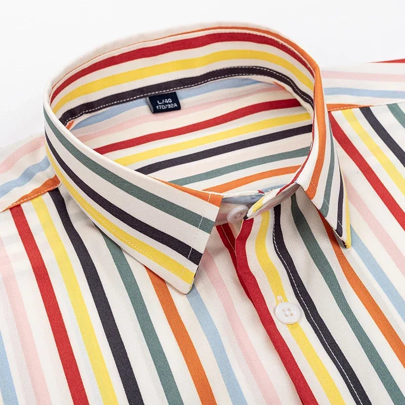 Men’s Striped Long Sleeve Casual Shirt