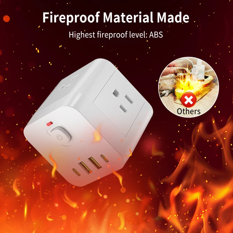 The power socket for Christmas gifts is practical, economical and easy to carry. The product contains 4 side power output termin