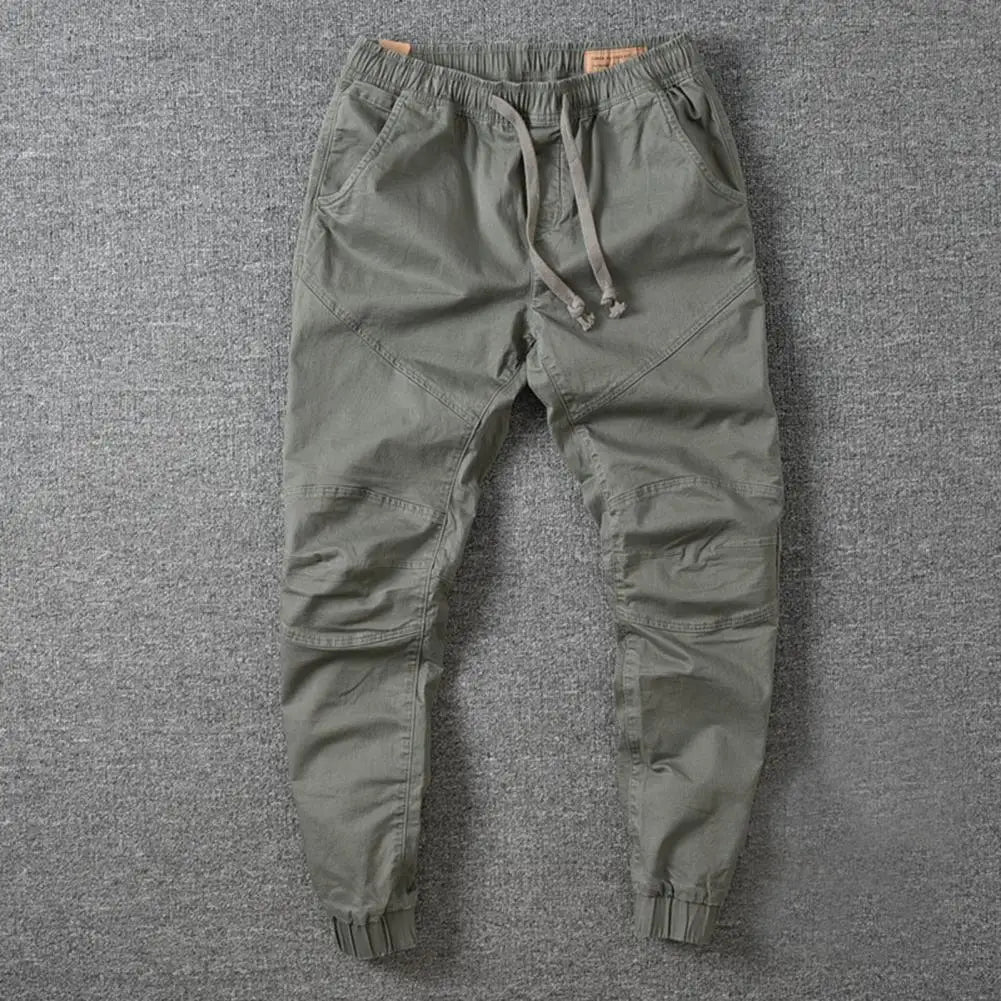 Men’s High Waist Cargo Pants – Casual Vintage Cropped