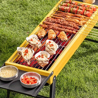 Foldable Camping BBQ Grill with Side Table