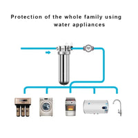 Pre-filter household well water whole house household water purifier 304 stainless steel high flow backwashing water filter