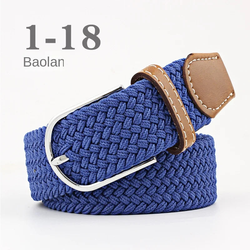 Unisex Colorful Canvas Belt – 107/120cm Casual Luxury Nylon Girdle for Men & Women