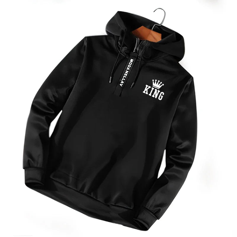 Men’s Half-Zip Casual Sweatshirt & Hoodie Set