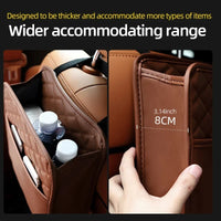 Leather Car Seat Storage Bag – Organizer & Garbage Holder